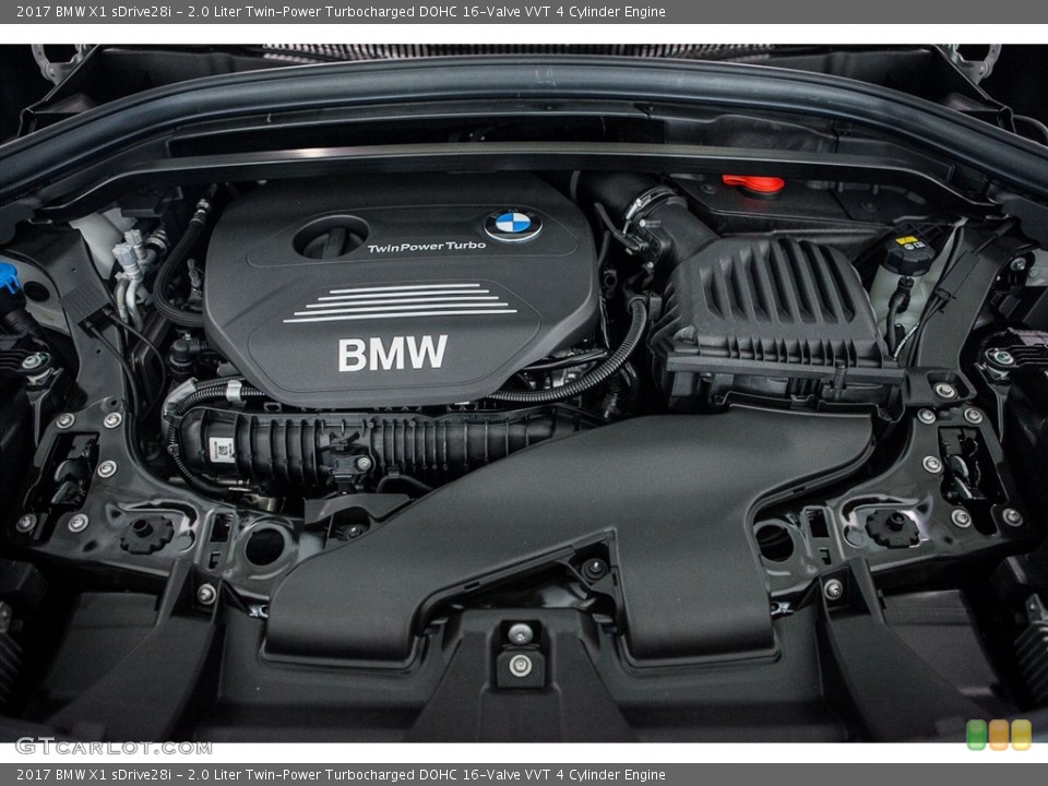 2.0 Liter Twin-Power Turbocharged DOHC 16-Valve VVT 4 Cylinder 2017 BMW X1 Engine