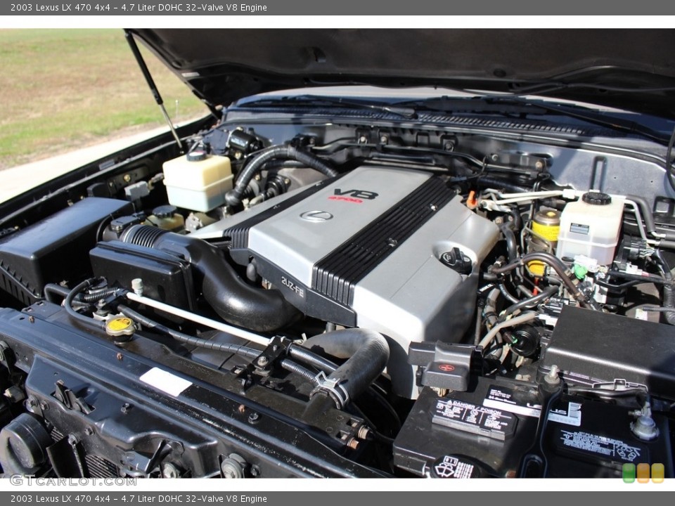 4.7 Liter DOHC 32-Valve V8 2003 Lexus LX Engine