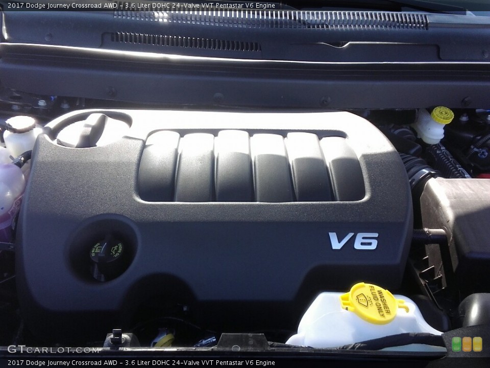 3.6 Liter DOHC 24-Valve VVT Pentastar V6 2017 Dodge Journey Engine