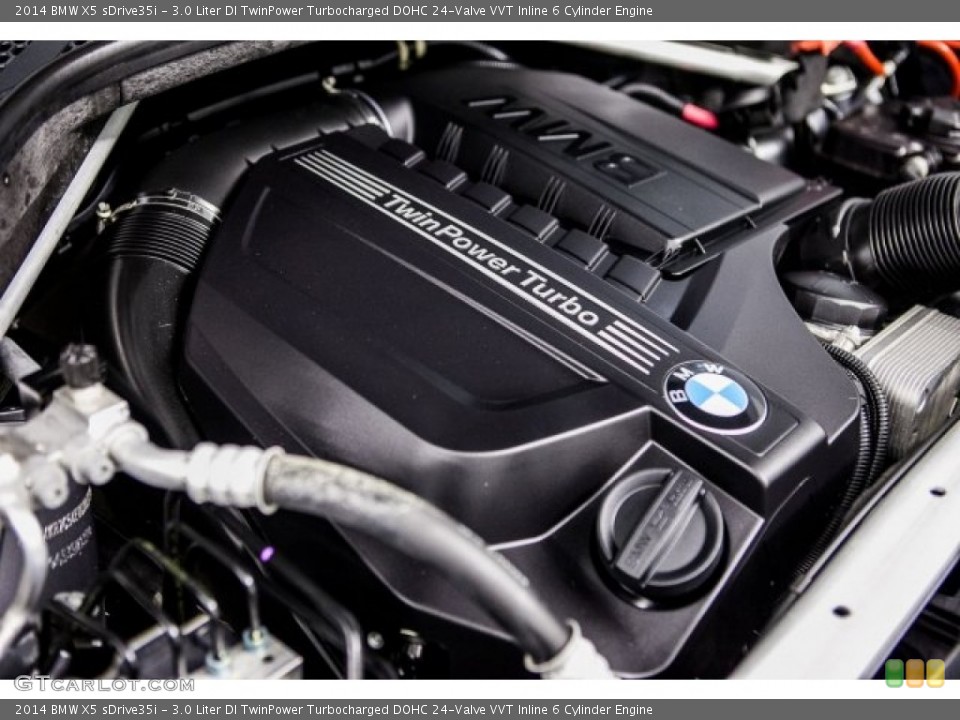 3.0 Liter DI TwinPower Turbocharged DOHC 24-Valve VVT Inline 6 Cylinder 2014 BMW X5 Engine