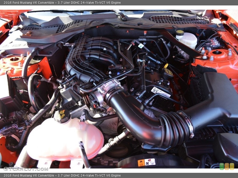 3.7 Liter DOHC 24-Valve Ti-VCT V6 2016 Ford Mustang Engine