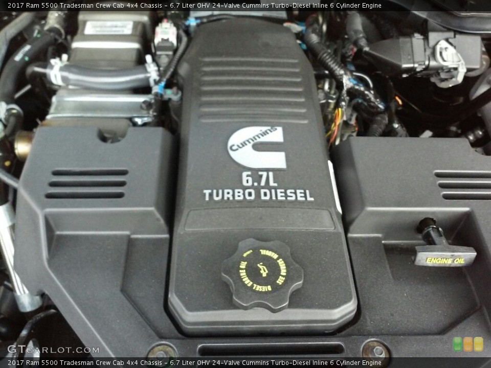 6.7 Liter OHV 24-Valve Cummins Turbo-Diesel Inline 6 Cylinder 2017 Ram 5500 Engine