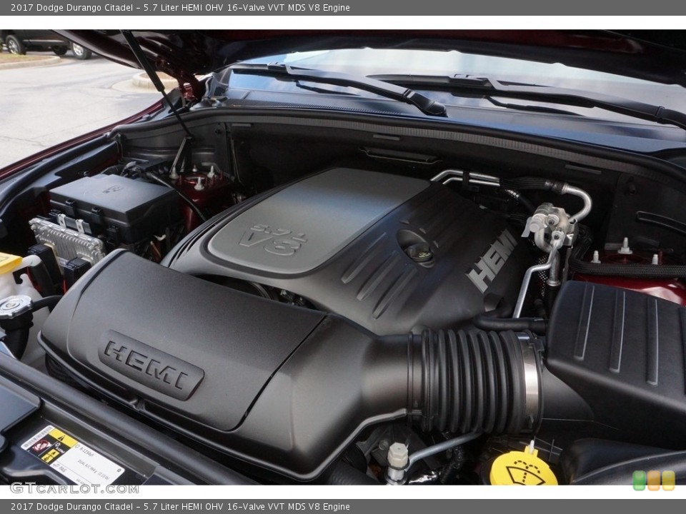 5.7 Liter HEMI OHV 16-Valve VVT MDS V8 2017 Dodge Durango Engine
