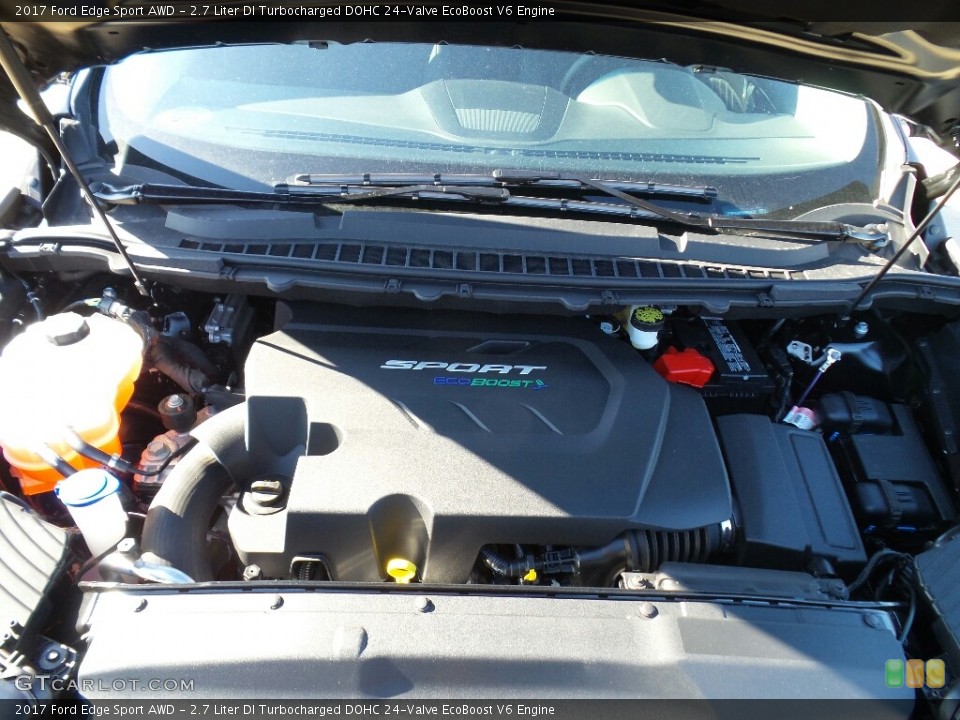 2.7 Liter DI Turbocharged DOHC 24-Valve EcoBoost V6 2017 Ford Edge Engine