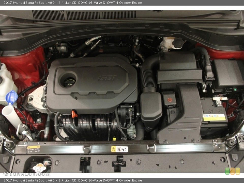 2.4 Liter GDI DOHC 16-Valve D-CVVT 4 Cylinder Engine for the 2017 Hyundai Santa Fe Sport #118842070