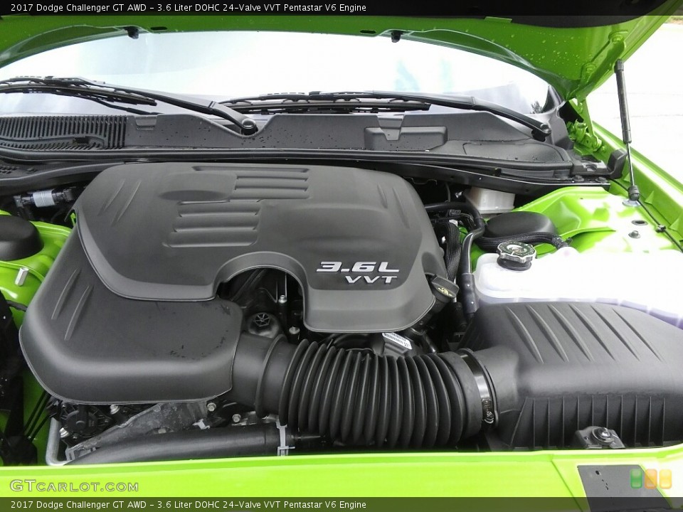 3.6 Liter DOHC 24-Valve VVT Pentastar V6 2017 Dodge Challenger Engine