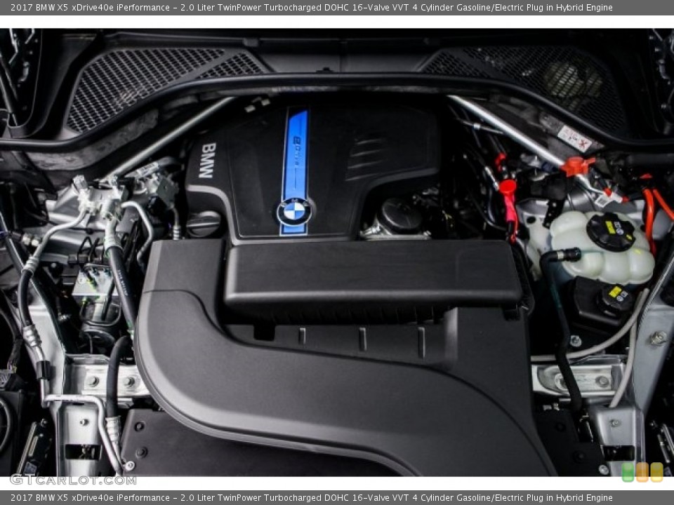 2.0 Liter TwinPower Turbocharged DOHC 16-Valve VVT 4 Cylinder Gasoline/Electric Plug in Hybrid 2017 BMW X5 Engine