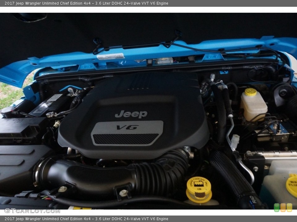 3.6 Liter DOHC 24-Valve VVT V6 2017 Jeep Wrangler Unlimited Engine
