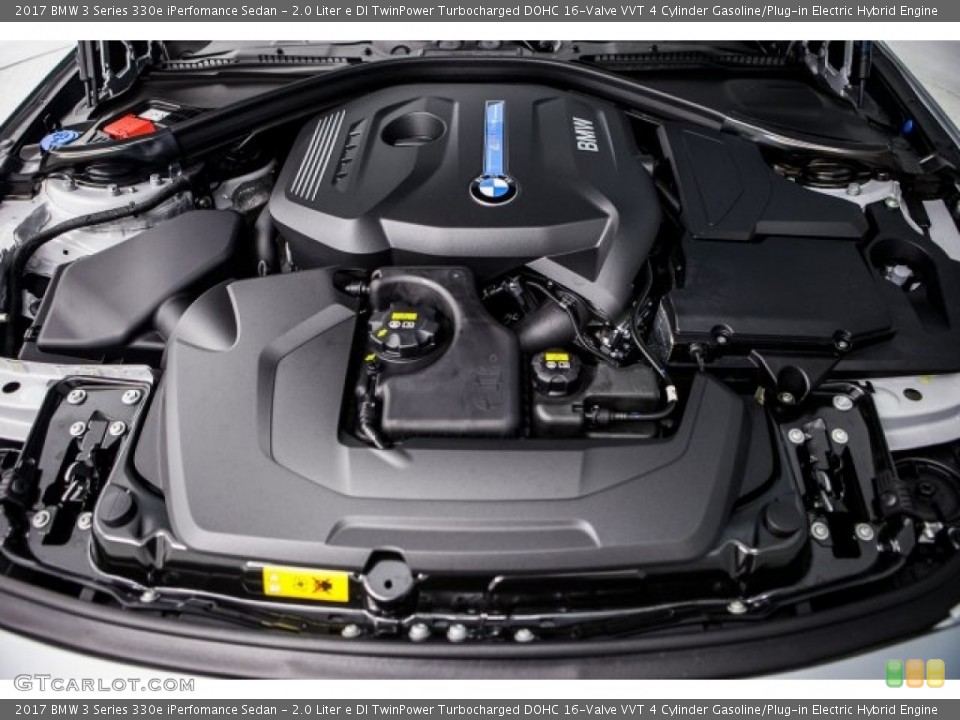 2.0 Liter e DI TwinPower Turbocharged DOHC 16-Valve VVT 4 Cylinder Gasoline/Plug-in Electric Hybrid 2017 BMW 3 Series Engine