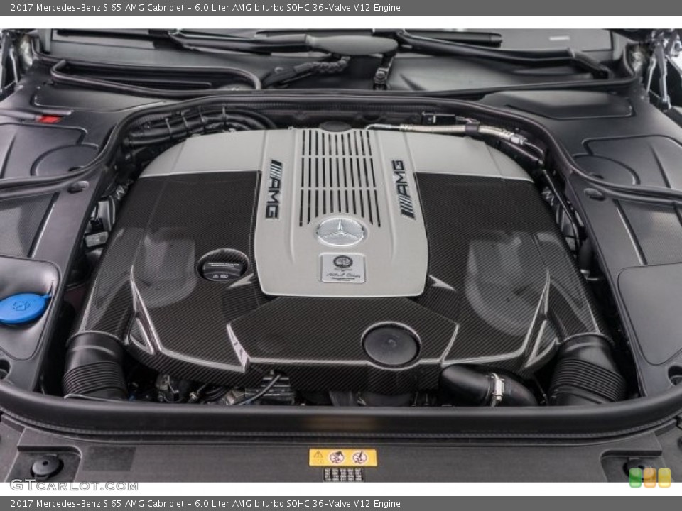 6.0 Liter AMG biturbo SOHC 36-Valve V12 2017 Mercedes-Benz S Engine