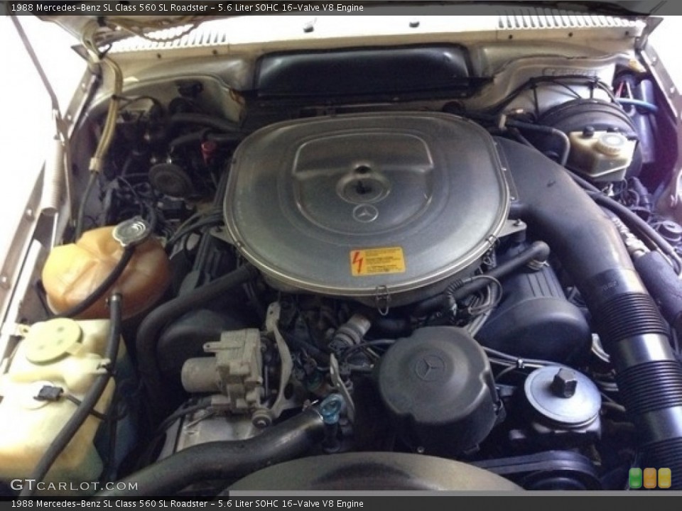 5.6 Liter SOHC 16-Valve V8 1988 Mercedes-Benz SL Class Engine