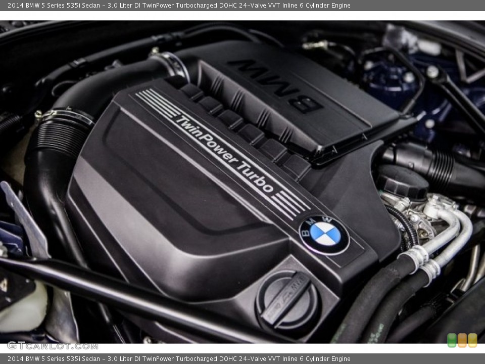 3.0 Liter DI TwinPower Turbocharged DOHC 24-Valve VVT Inline 6 Cylinder 2014 BMW 5 Series Engine