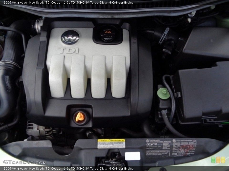1.9L TDI SOHC 8V Turbo-Diesel 4 Cylinder 2006 Volkswagen New Beetle Engine