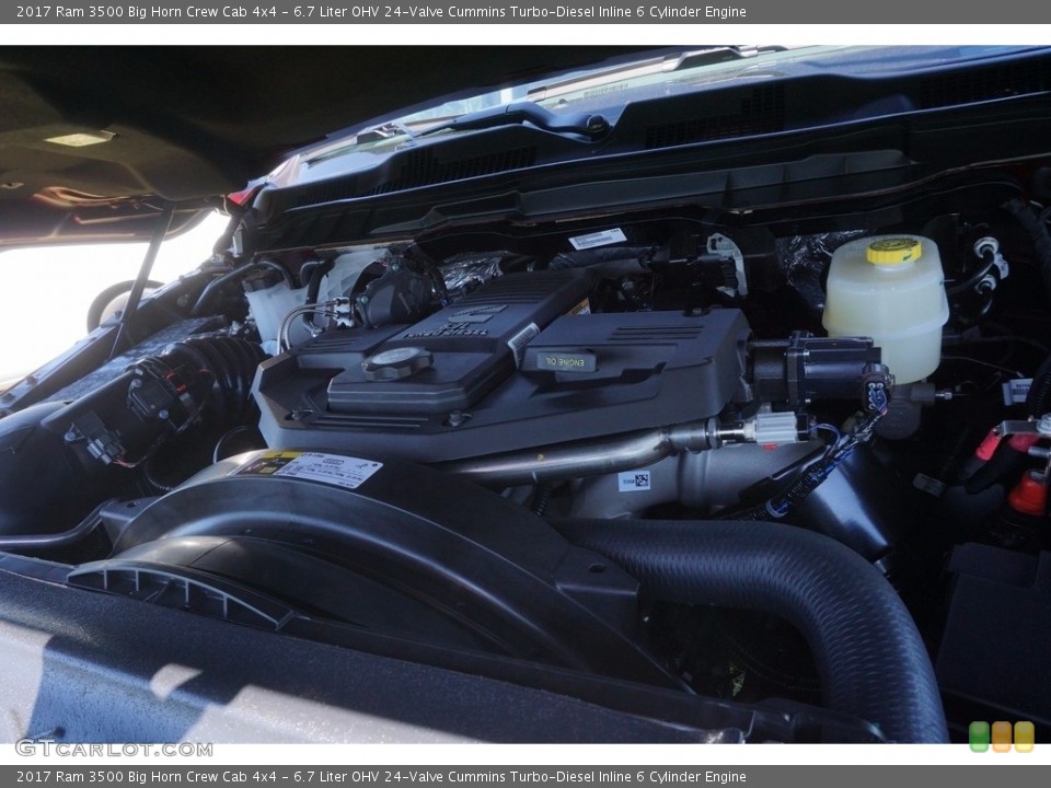 6.7 Liter OHV 24-Valve Cummins Turbo-Diesel Inline 6 Cylinder 2017 Ram 3500 Engine