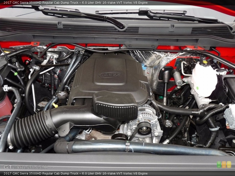 6.0 Liter OHV 16-Valve VVT Vortec V8 2017 GMC Sierra 3500HD Engine