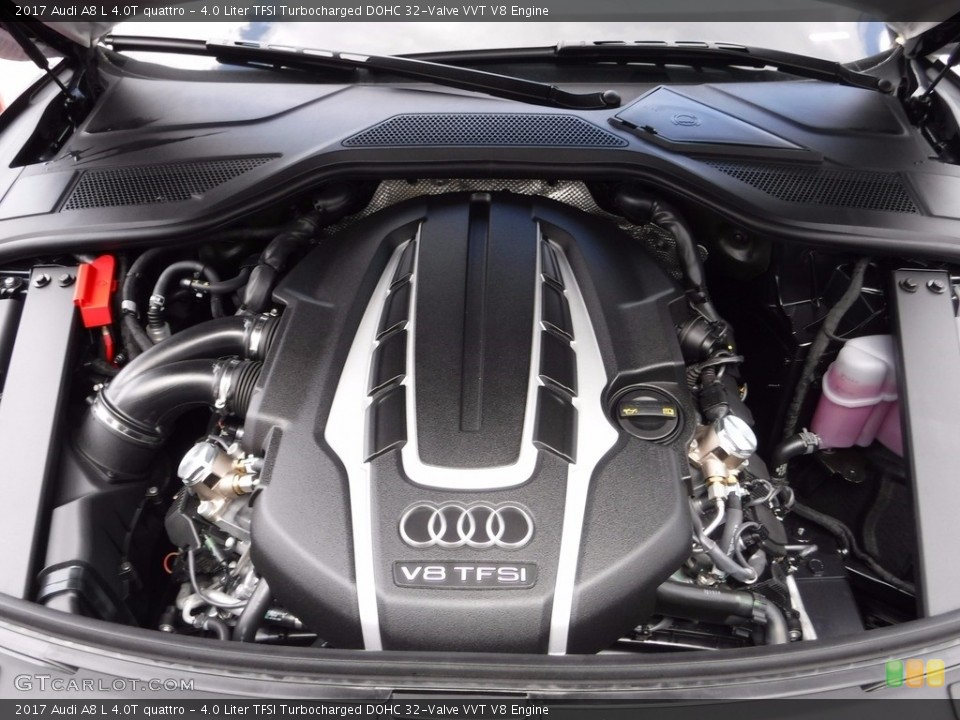 4.0 Liter TFSI Turbocharged DOHC 32-Valve VVT V8 2017 Audi A8 Engine