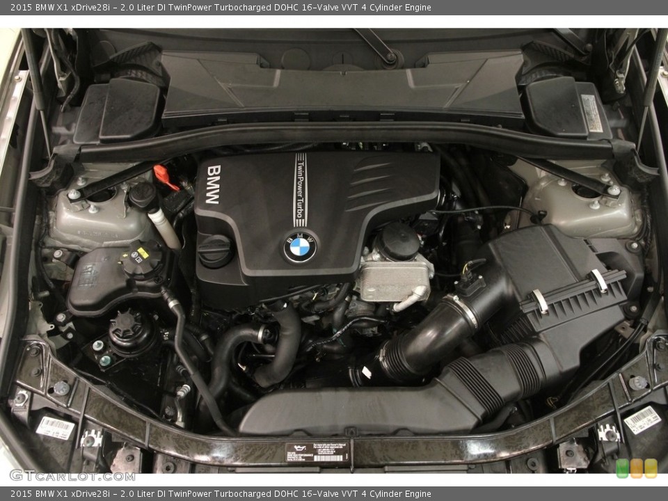 2.0 Liter DI TwinPower Turbocharged DOHC 16-Valve VVT 4 Cylinder 2015 BMW X1 Engine