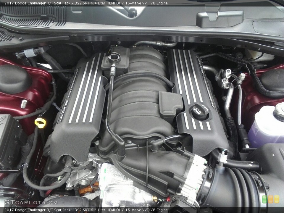 392 SRT 6.4 Liter HEMI OHV 16-Valve VVT V8 2017 Dodge Challenger Engine