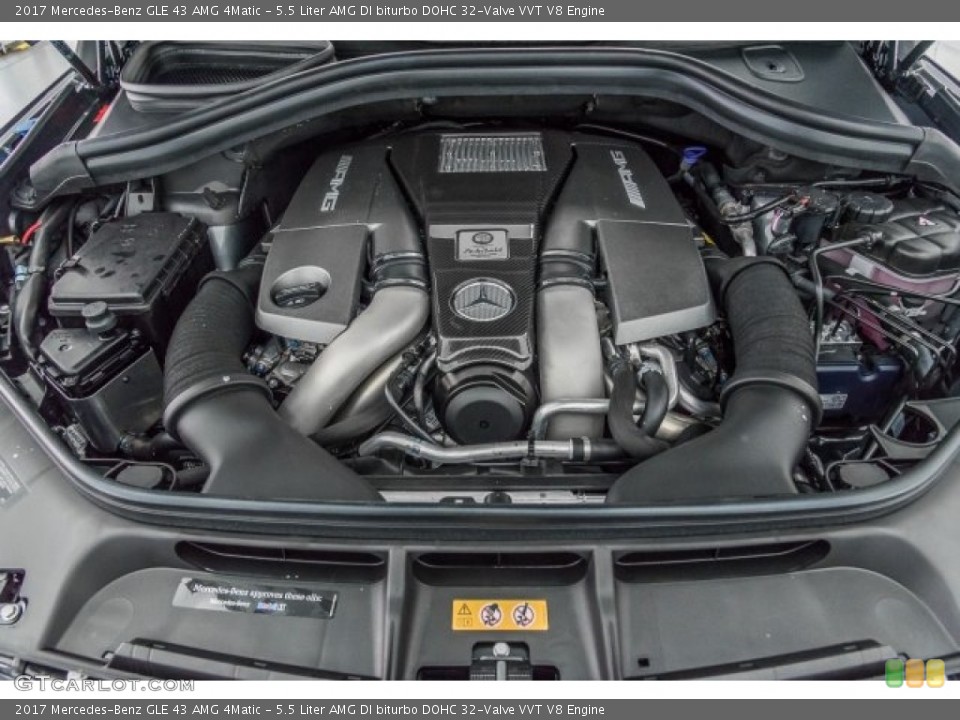 5.5 Liter AMG DI biturbo DOHC 32-Valve VVT V8 2017 Mercedes-Benz GLE Engine
