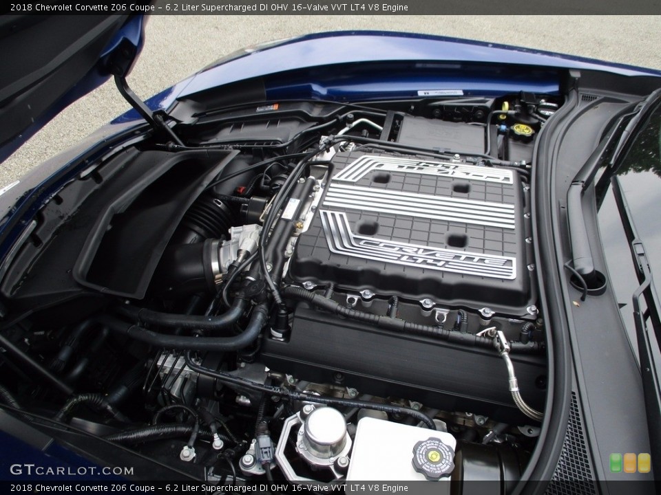 6.2 Liter Supercharged DI OHV 16-Valve VVT LT4 V8 2018 Chevrolet Corvette Engine