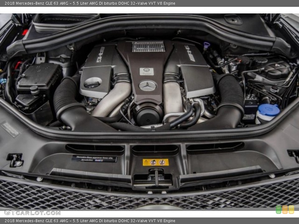 5.5 Liter AMG DI biturbo DOHC 32-Valve VVT V8 2018 Mercedes-Benz GLE Engine