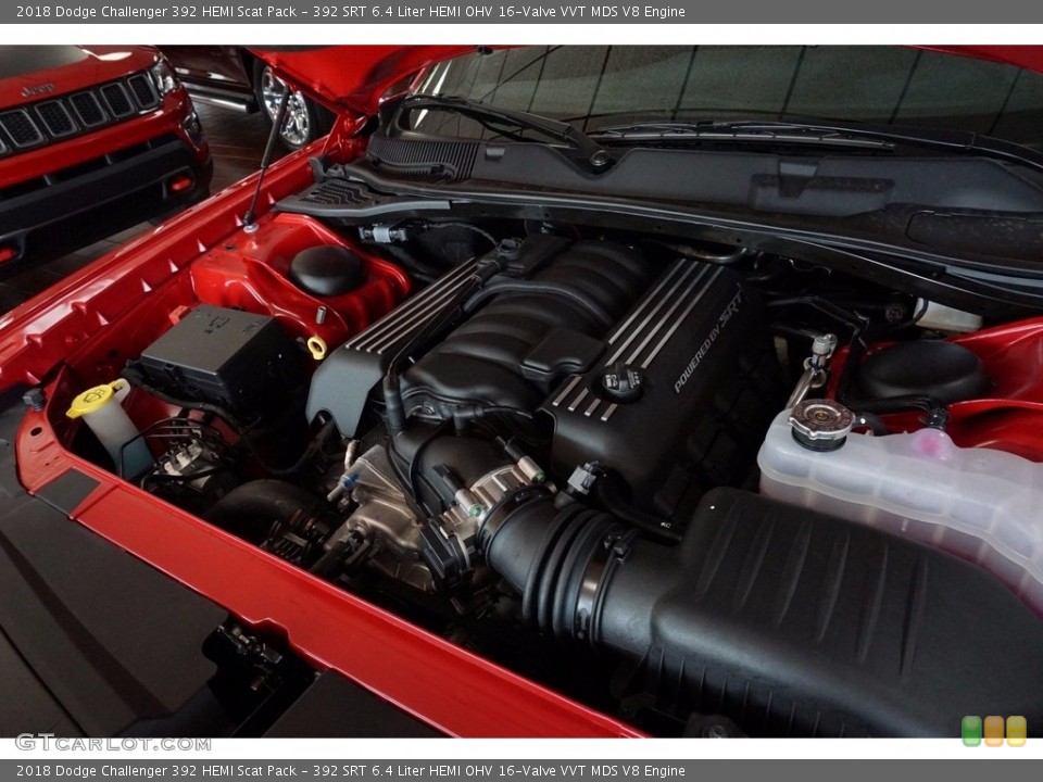 392 SRT 6.4 Liter HEMI OHV 16-Valve VVT MDS V8 2018 Dodge Challenger Engine