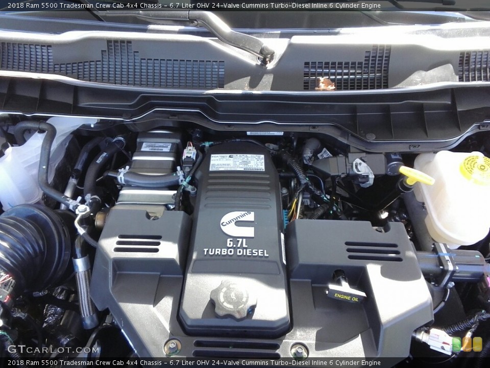 6.7 Liter OHV 24-Valve Cummins Turbo-Diesel Inline 6 Cylinder 2018 Ram 5500 Engine