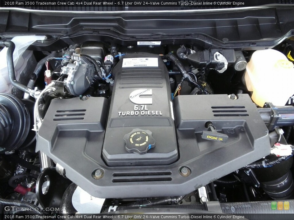6.7 Liter OHV 24-Valve Cummins Turbo-Diesel Inline 6 Cylinder Engine for the 2018 Ram 3500 #122945794