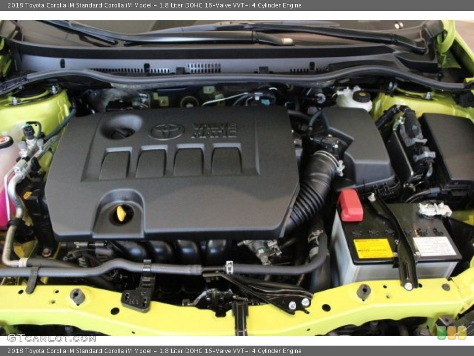 1.8 Liter DOHC 16-Valve VVT-i 4 Cylinder 2018 Toyota Corolla iM Engine