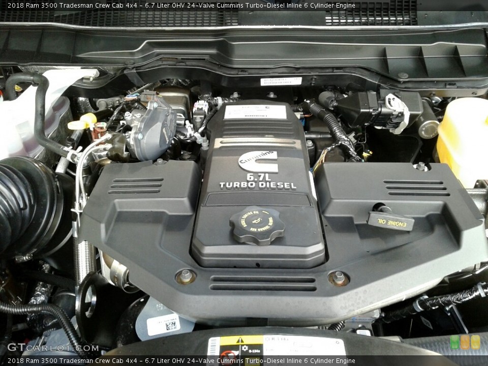 6.7 Liter OHV 24-Valve Cummins Turbo-Diesel Inline 6 Cylinder Engine for the 2018 Ram 3500 #123650302