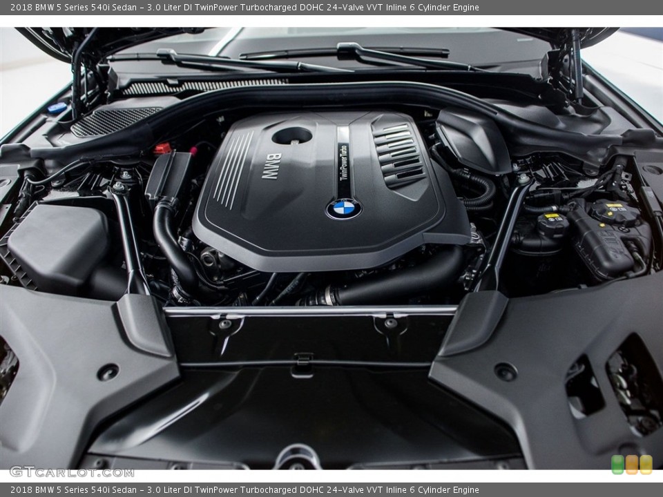 3.0 Liter DI TwinPower Turbocharged DOHC 24-Valve VVT Inline 6 Cylinder 2018 BMW 5 Series Engine