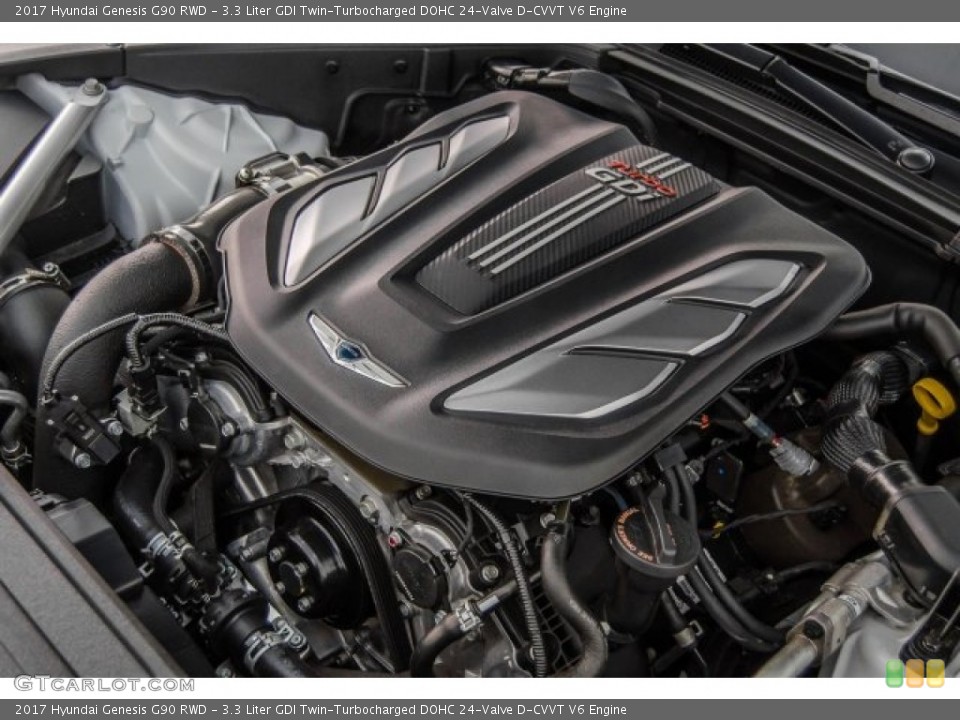 3.3 Liter GDI Twin-Turbocharged DOHC 24-Valve D-CVVT V6 Engine for the 2017 Hyundai Genesis #124145210