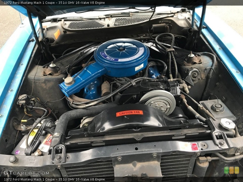 351ci OHV 16-Valve V8 1972 Ford Mustang Engine