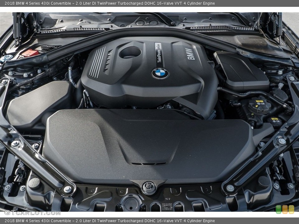 2.0 Liter DI TwinPower Turbocharged DOHC 16-Valve VVT 4 Cylinder 2018 BMW 4 Series Engine