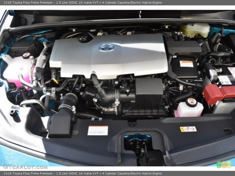 1.8 Liter DOHC 16-Valve VVT-i 4 Cylinder Gasoline/Electric Hybrid 2018 Toyota Prius Prime Engine