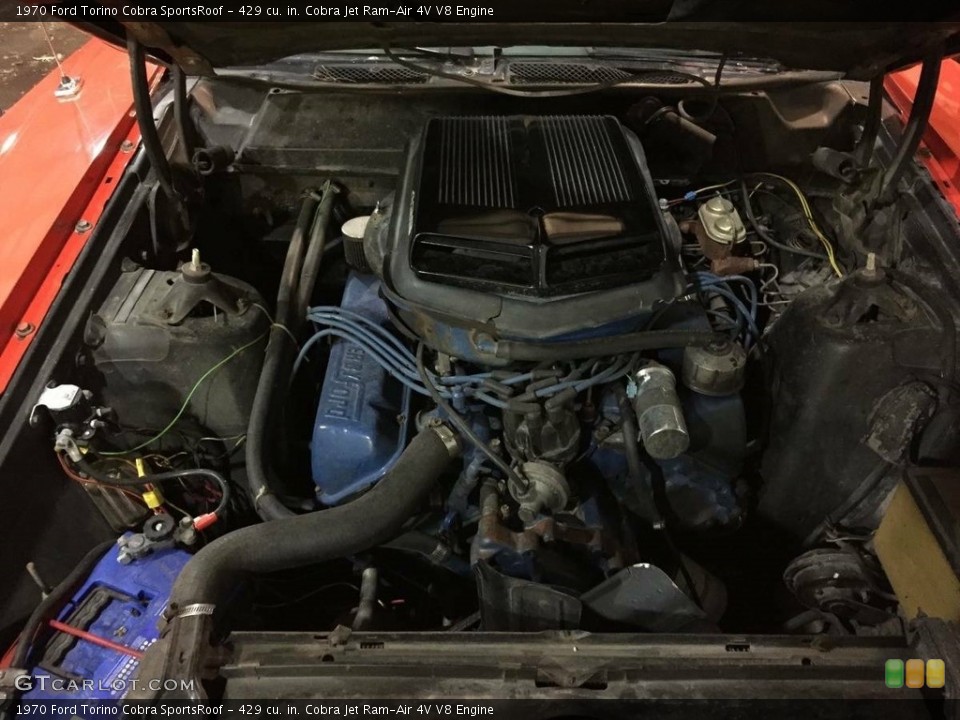 429 cu. in. Cobra Jet Ram-Air 4V V8 1970 Ford Torino Engine
