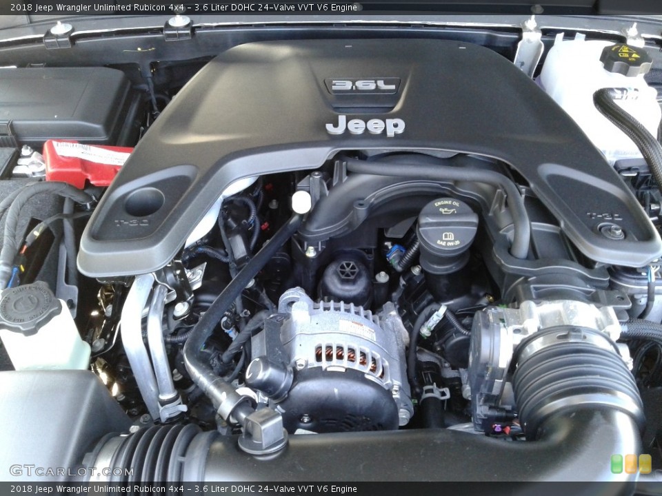 3.6 Liter DOHC 24-Valve VVT V6 2018 Jeep Wrangler Unlimited Engine