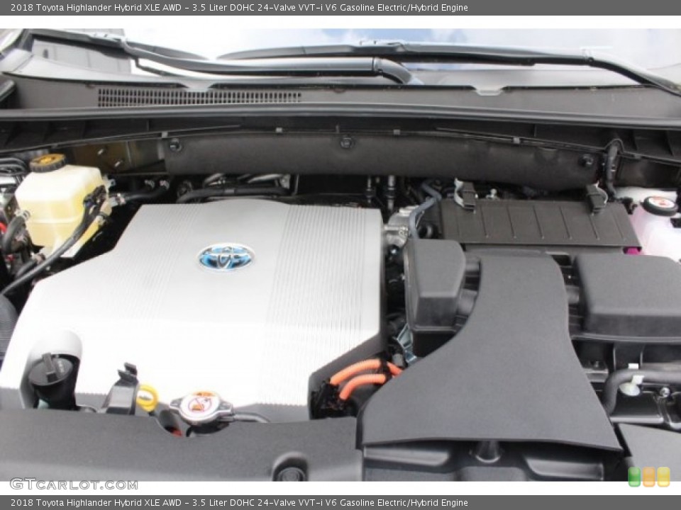 3.5 Liter DOHC 24-Valve VVT-i V6 Gasoline Electric/Hybrid 2018 Toyota Highlander Engine
