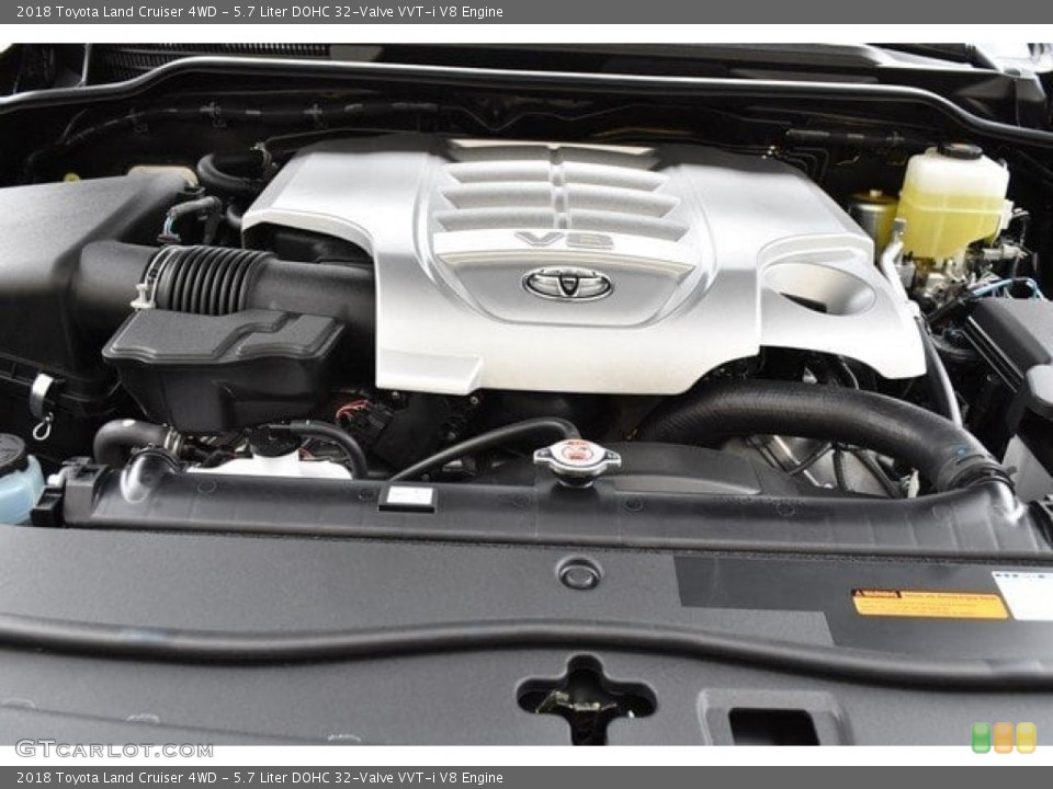 5.7 Liter DOHC 32-Valve VVT-i V8 2018 Toyota Land Cruiser Engine