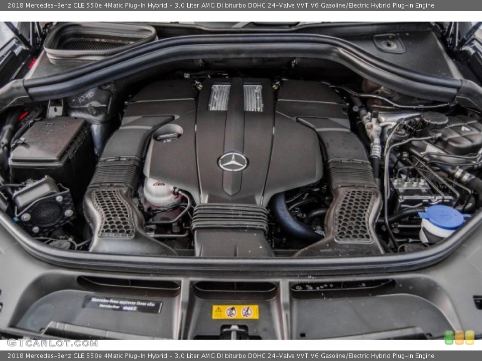 3.0 Liter AMG DI biturbo DOHC 24-Valve VVT V6 Gasoline/Electric Hybrid Plug-In 2018 Mercedes-Benz GLE Engine