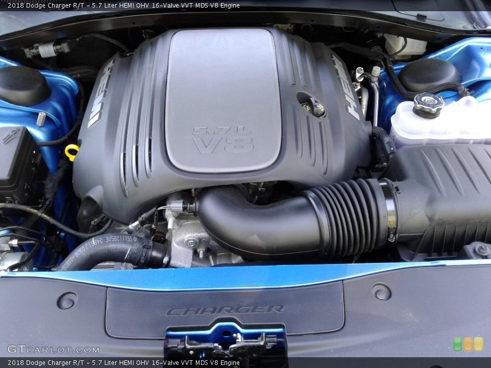 5.7 Liter HEMI OHV 16-Valve VVT MDS V8 2018 Dodge Charger Engine