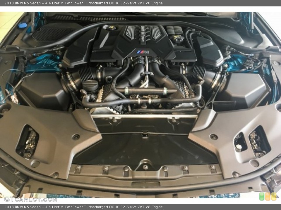 4.4 Liter M TwinPower Turbocharged DOHC 32-Valve VVT V8 Engine for the 2018 BMW M5 #127389590
