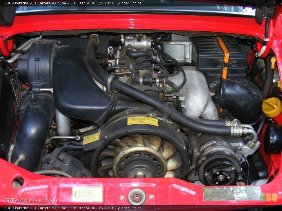 3.6 Liter SOHC 12V Flat 6 Cylinder 1989 Porsche 911 Engine