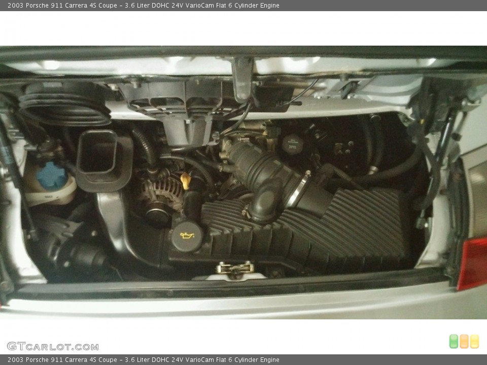 3.6 Liter DOHC 24V VarioCam Flat 6 Cylinder 2003 Porsche 911 Engine