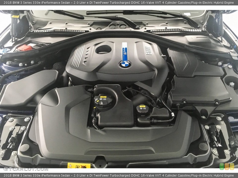 2.0 Liter e DI TwinPower Turbocharged DOHC 16-Valve VVT 4 Cylinder Gasoline/Plug-in Electric Hybrid 2018 BMW 3 Series Engine