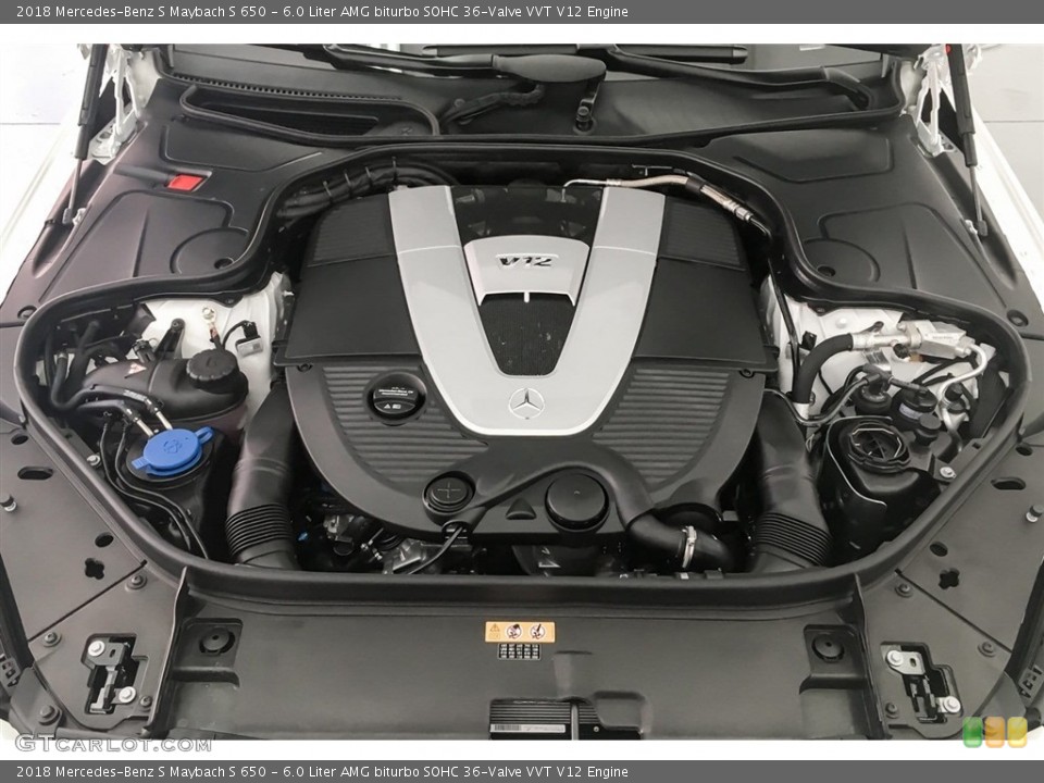 6.0 Liter AMG biturbo SOHC 36-Valve VVT V12 2018 Mercedes-Benz S Engine
