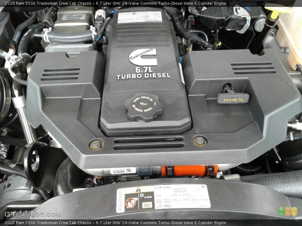 6.7 Liter OHV 24-Valve Cummins Turbo-Diesel Inline 6 Cylinder Engine for the 2018 Ram 5500 #128405797