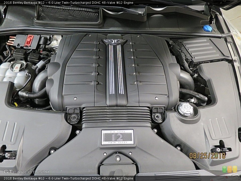 6.0 Liter Twin-Turbocharged DOHC 48-Valve W12 2018 Bentley Bentayga Engine