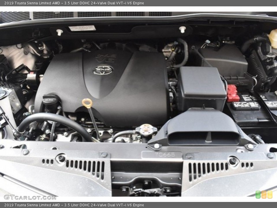 3.5 Liter DOHC 24-Valve Dual VVT-i V6 2019 Toyota Sienna Engine