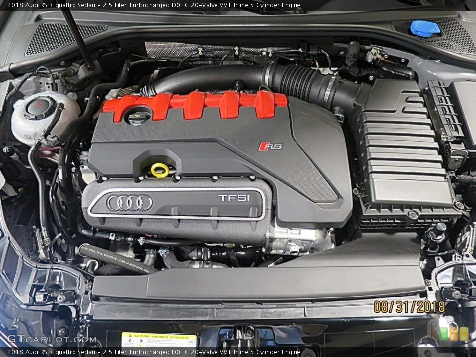 2.5 Liter Turbocharged DOHC 20-Valve VVT Inline 5 Cylinder 2018 Audi RS 3 Engine